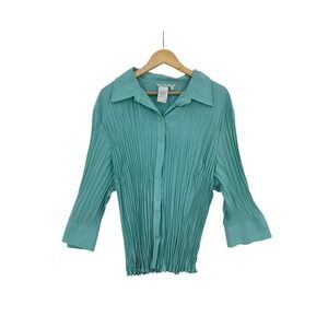 Fred David Blouse Top Womens Size 3X Feminine Corpcore Professional Romantic‎